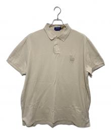 POLO RALPH LAUREN（ポロ・ラルフローレン）の古着「カスタム スリム フィット big pony メッシュ ポロシャツ」｜ベージュ