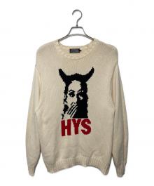 Hysteric Glamour（ヒステリックグラマー）の古着「SPEAK NO EVIL編込 セーター」｜アイボリー