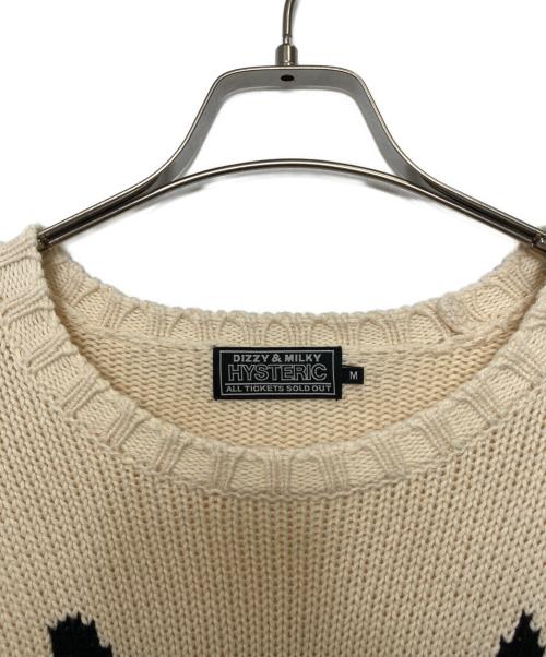 Hysteric Glamour（ヒステリックグラマー）Hysteric Glamour (ヒステリックグラマー) SPEAK NO EVIL編込 セーター アイボリー サイズ:Mの古着・服飾アイテム