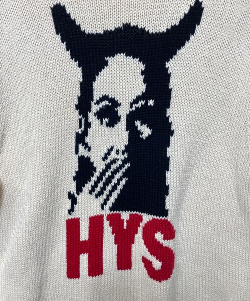 Hysteric Glamour（ヒステリックグラマー）Hysteric Glamour (ヒステリックグラマー) SPEAK NO EVIL編込 セーター アイボリー サイズ:Mの古着・服飾アイテム