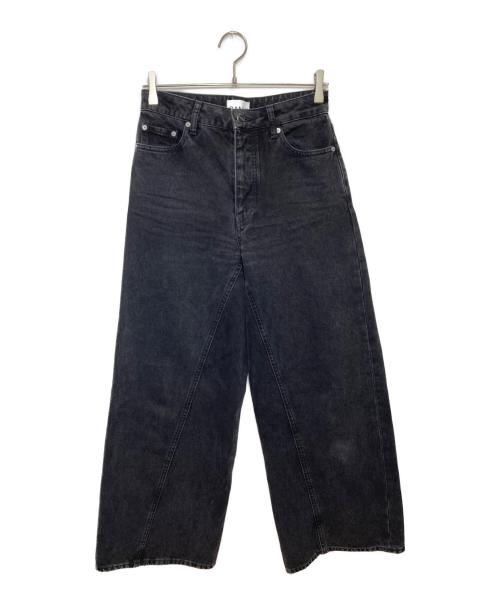 GANNI（ガニー）GANNI (ガニー) ワイドデニムパンツ　JOZEY グレー サイズ:W26の古着・服飾アイテム