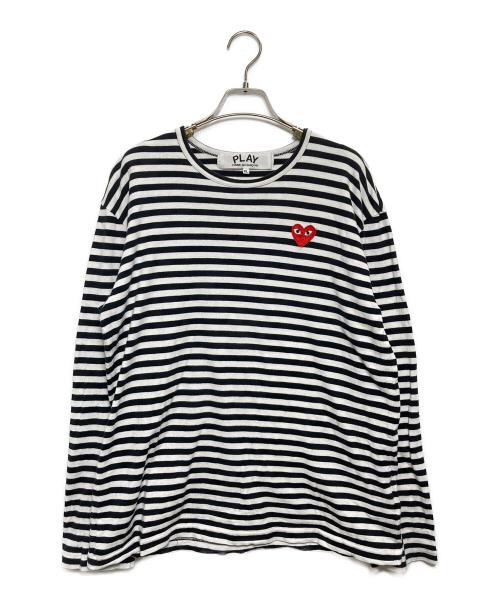 PLAY COMME des GARCONS（プレイコムデギャルソン）PLAY COMME des GARCONS (プレイコムデギャルソン) ボーダーカットソー ブラック サイズ:XLの古着・服飾アイテム