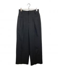 MAISON SPECIAL（メゾンスペシャル）の古着「Easy Two Tuck Slacks」｜ブラック