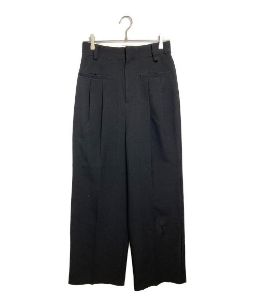 MAISON SPECIAL（メゾンスペシャル）MAISON SPECIAL (メゾンスペシャル) Easy Two Tuck Slacks ブラック サイズ:38の古着・服飾アイテム