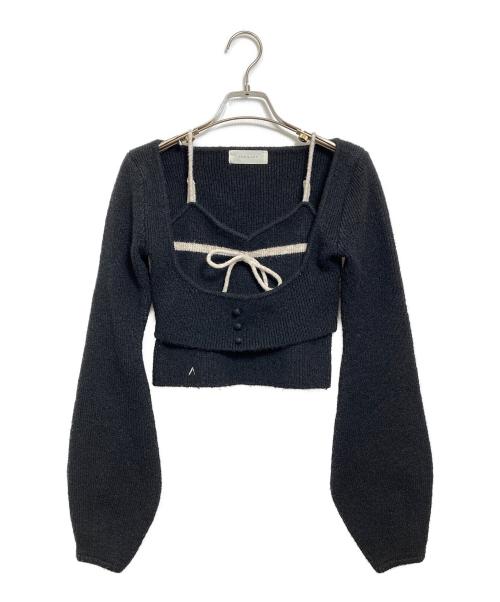 AND MARY（アンドマリー）and mary (アンドマリー) アンサンブルニット ブラック サイズ:Fの古着・服飾アイテム