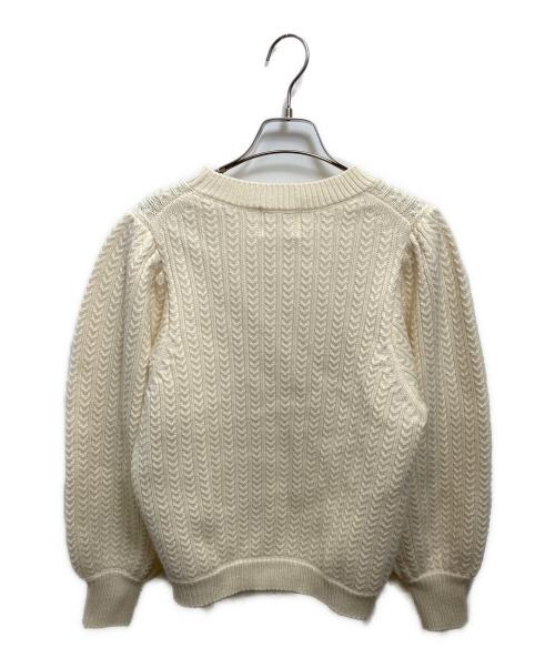 OHGA（オオガ）OHGA (オオガ) ケーブルパフニット アイボリー サイズ:Fの古着・服飾アイテム