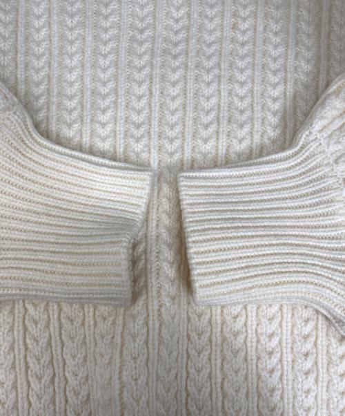 OHGA（オオガ）OHGA (オオガ) ケーブルパフニット アイボリー サイズ:Fの古着・服飾アイテム