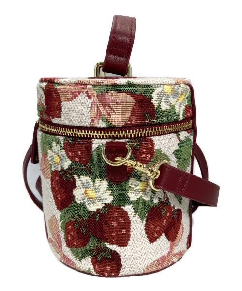 Maison de FLEUR（メゾンドフルール）Maison de FLEUR (メゾンドフルール) ART DE LYS いちごゴブランバッグ レッド×ホワイトの古着・服飾アイテム