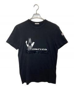 中古・古着通販】MONCLER (モンクレール) ラバーロゴ Tシャツ ブラック