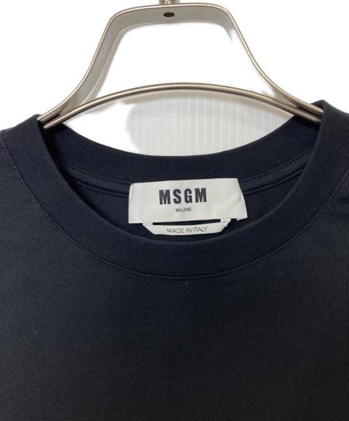 MSGM（エムエスジーエム）MSGM (エムエスジーエム) ロゴカットソー ブラック サイズ:XSの古着・服飾アイテム