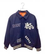 KEBOZケボズ）の古着「スタジャン　MELTON VARSITY JACKET」｜ネイビー
