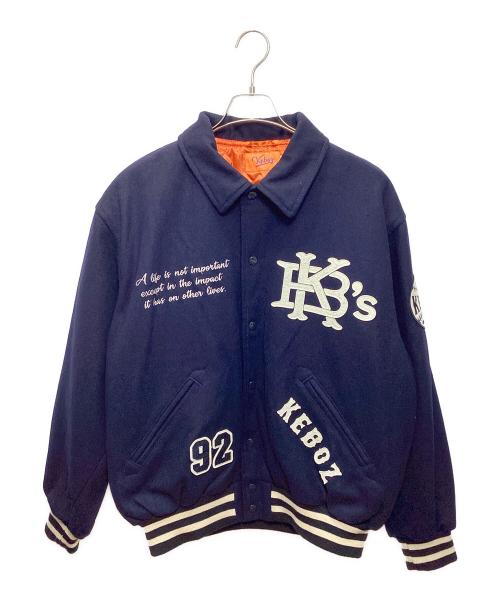 KEBOZ（ケボズ）KEBOZ (ケボズ) スタジャン　MELTON VARSITY JACKET ネイビー サイズ:Mの古着・服飾アイテム
