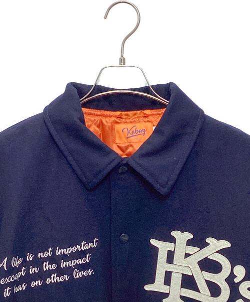 KEBOZ（ケボズ）KEBOZ (ケボズ) スタジャン　MELTON VARSITY JACKET ネイビー サイズ:Mの古着・服飾アイテム