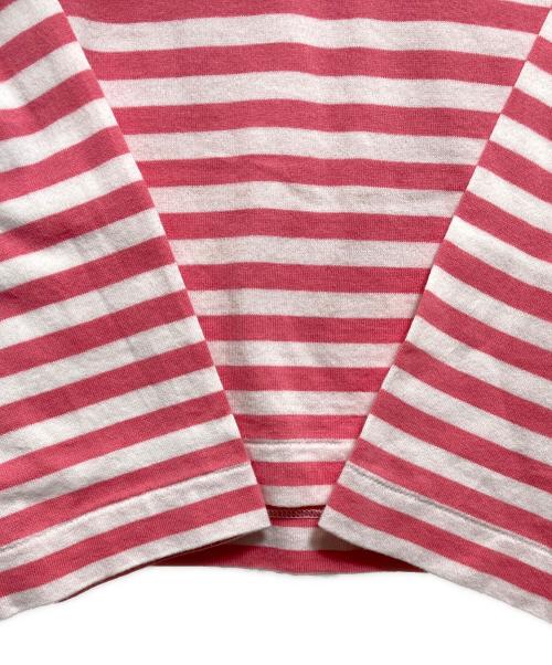 PLAY COMME des GARCONS（プレイコムデギャルソン）PLAY COMME des GARCONS (プレイコムデギャルソン) Border Long Sleeve T-Shirt ピンク×ホワイト サイズ:XSの古着・服飾アイテム