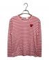 PLAY COMME des GARCONS（プレイコムデギャルソン）の古着「Border Long Sleeve T-Shirt」｜ピンク×ホワイト