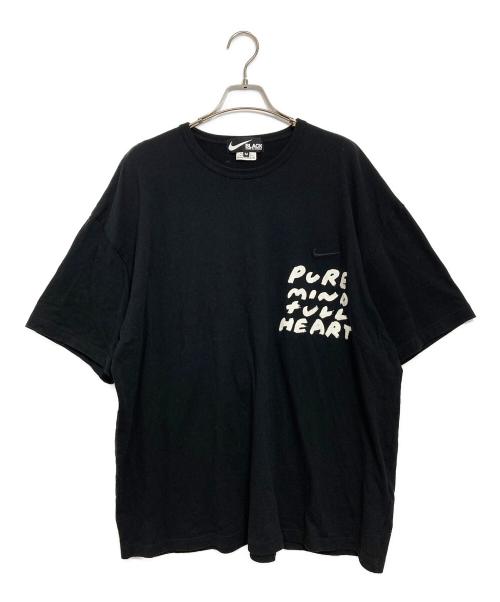 BLACK COMME des GARCONS（ブラックコムデギャルソン）BLACK COMME des GARCONS (ブラックコムデギャルソン) NIKE (ナイキ) 綿天竺 NIKE メッセージプリント ブラック サイズ:Mの古着・服飾アイテム
