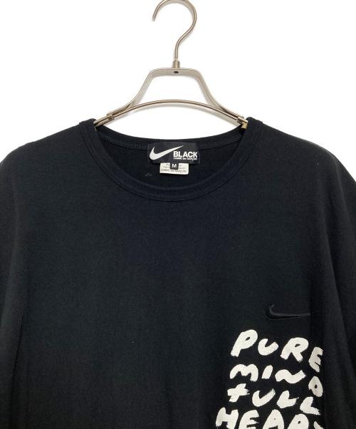 BLACK COMME des GARCONS（ブラックコムデギャルソン）BLACK COMME des GARCONS (ブラックコムデギャルソン) NIKE (ナイキ) 綿天竺 NIKE メッセージプリント ブラック サイズ:Mの古着・服飾アイテム
