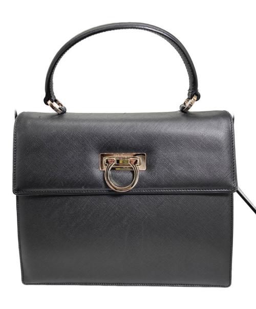 Salvatore Ferragamo（サルヴァトーレ フェラガモ）Salvatore Ferragamo (サルヴァトーレ フェラガモ) ガンチーニ ハンドバッグ ブラックの古着・服飾アイテム