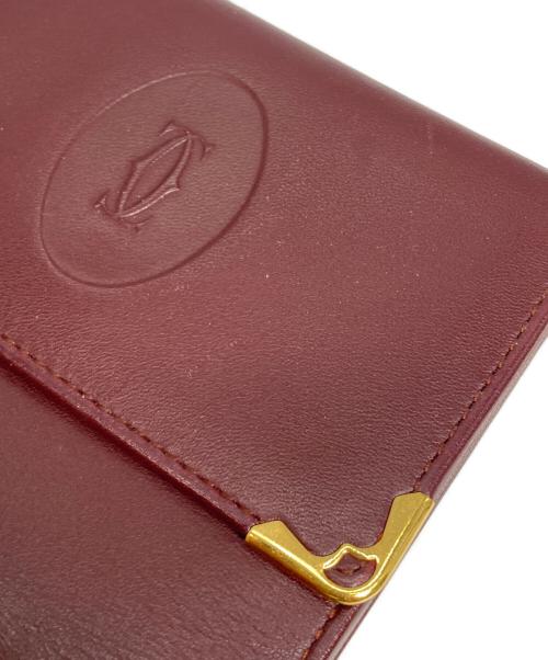 Cartier（カルティエ）Cartier (カルティエ) マストライン がま口3つ折り財布　マストライン ブラウンの古着・服飾アイテム