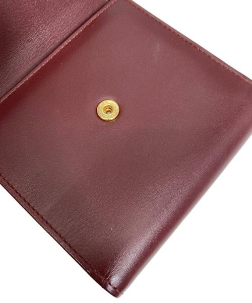 Cartier（カルティエ）Cartier (カルティエ) マストライン がま口3つ折り財布　マストライン ブラウンの古着・服飾アイテム