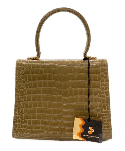 jardin des sacs（ジャルダンデサック）jardin des sacs (ジャルダンデサック) クロコダイルハンドバッグ イエローの古着・服飾アイテム