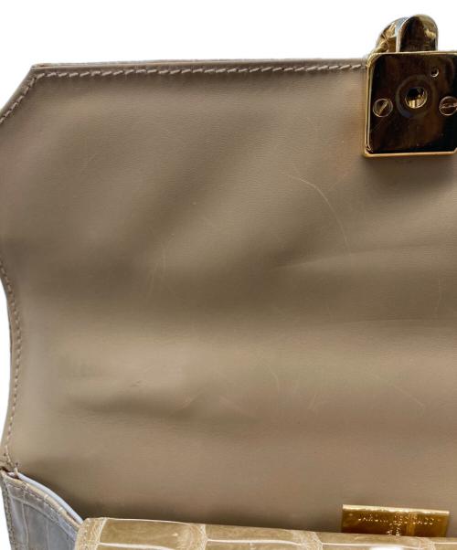 jardin des sacs（ジャルダンデサック）jardin des sacs (ジャルダンデサック) クロコダイルハンドバッグ イエローの古着・服飾アイテム
