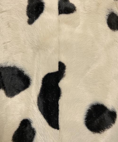 Max Mara Studio（マックスマーラ ストゥディオ）MAX MARA STUDIO (マックスマーラ ストゥディオ) カウ柄コート ベージュ×ブラック サイズ:38の古着・服飾アイテム