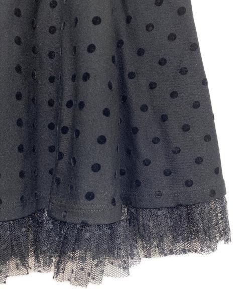 RED VALENTINO（レッドヴァレンティノ）RED VALENTINO (レッドヴァレンティノ) ドットミニスカート ブラック サイズ:Mの古着・服飾アイテム
