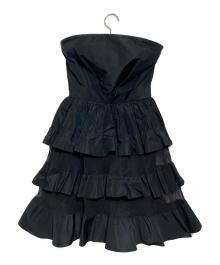 RED VALENTINO（レッドヴァレンティノ）の古着「フリルミニドレス」｜ブラック