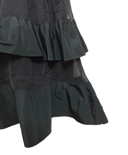 RED VALENTINO（レッドヴァレンティノ）RED VALENTINO (レッドヴァレンティノ) フリルミニドレス ブラック サイズ:40の古着・服飾アイテム