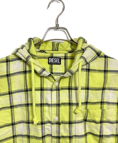 DIESEL（ディーゼル）DIESEL (ディーゼル) シャツパーカ S-Dewny-Hood イエロー サイズ:50の古着・服飾アイテム