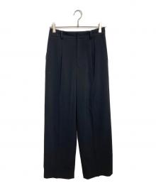 NOLLEY'S sophi（ノーリーズソフィー）の古着「ウォッシャブル強撚ツイルワイドパンツ」｜ブラック