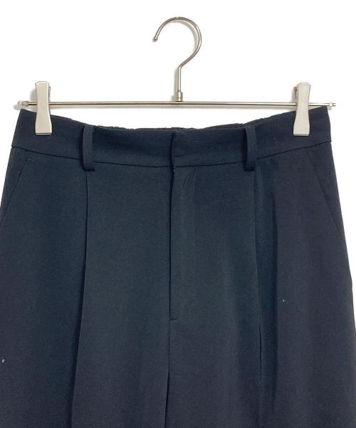 NOLLEY'S sophi（ノーリーズソフィー）NOLLEY'S sophi (ノーリーズソフィー) ウォッシャブル強撚ツイルワイドパンツ ブラック サイズ:38の古着・服飾アイテム
