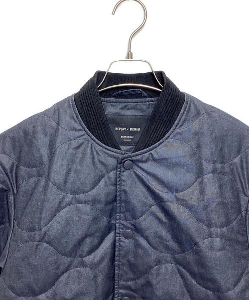 REPLAY（リプレイ）REPLAY (リプレイ) Sartoriale コーティングデニム キルティングジャケット ネイビー サイズ:Mの古着・服飾アイテム