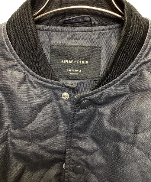 REPLAY（リプレイ）REPLAY (リプレイ) Sartoriale コーティングデニム キルティングジャケット ネイビー サイズ:Mの古着・服飾アイテム