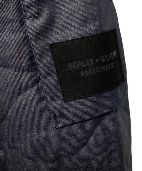 REPLAY（リプレイ）REPLAY (リプレイ) Sartoriale コーティングデニム キルティングジャケット ネイビー サイズ:Mの古着・服飾アイテム