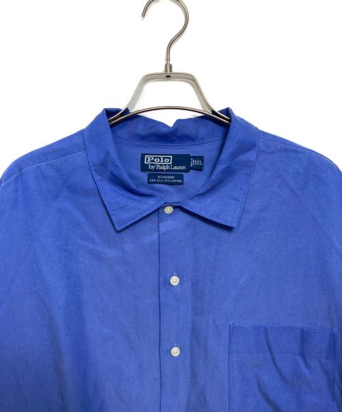 POLO RALPH LAUREN（ポロ・ラルフローレン）POLO RALPH LAUREN (ポロ・ラルフローレン) BONNARD コットンシルクシャツ スカイブルー サイズ:XXLの古着・服飾アイテム