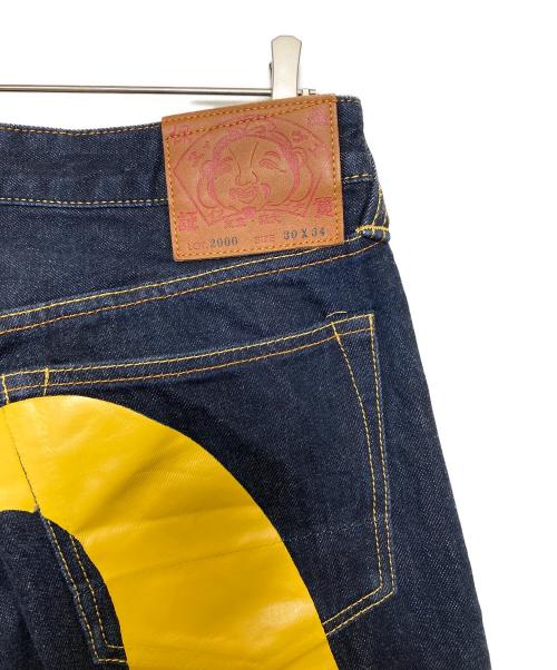 EVISU（エヴィス）EVISU (エヴィス) ダイコックプリント バギーフィットジーンズ インディゴ サイズ:30×34の古着・服飾アイテム
