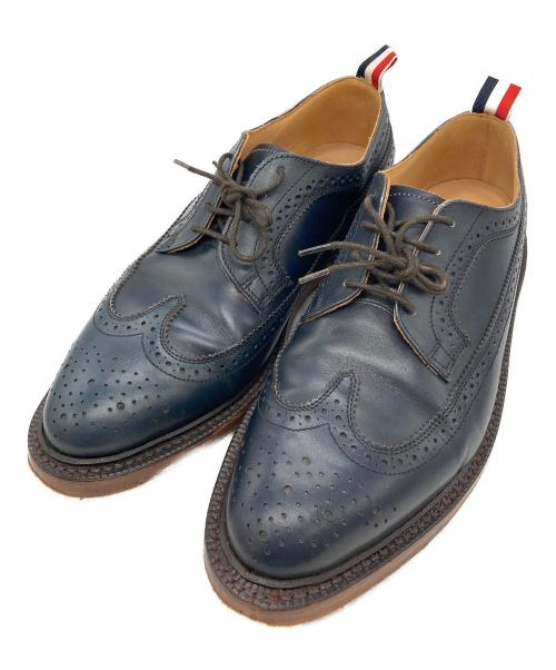 THOM BROWNE. NEW YORK（トムブラウン ニューヨーク）THOM BROWNE. NEW YORK (トムブラウン ニューヨーク) ウィングチップシューズ ネイビー サイズ:UK8の古着・服飾アイテム