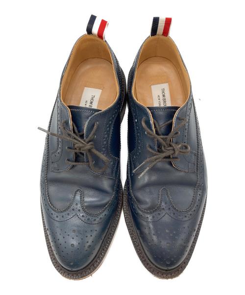 THOM BROWNE. NEW YORK（トムブラウン ニューヨーク）THOM BROWNE. NEW YORK (トムブラウン ニューヨーク) ウィングチップシューズ ネイビー サイズ:UK8の古着・服飾アイテム