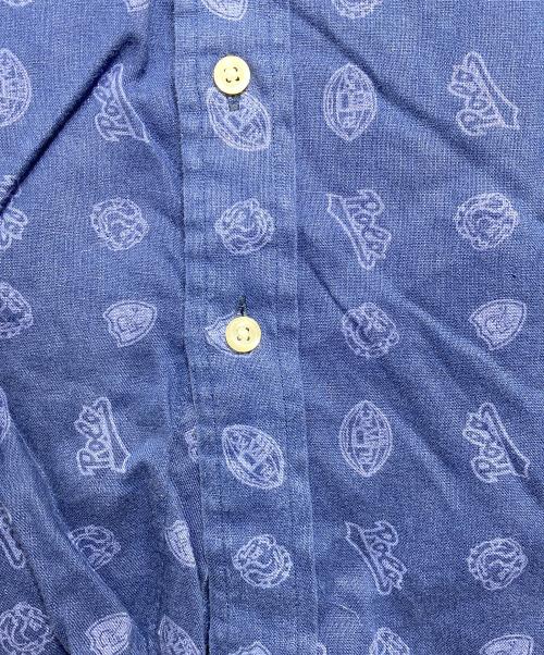 POLO RALPH LAUREN（ポロ・ラルフローレン）POLO RALPH LAUREN (ポロ・ラルフローレン) リネン総柄シャツ ネイビー サイズ:Sの古着・服飾アイテム