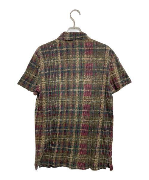 POLO RALPH LAUREN（ポロ・ラルフローレン）POLO RALPH LAUREN (ポロ・ラルフローレン) 総柄ポロシャツ ブラウン サイズ:Sの古着・服飾アイテム