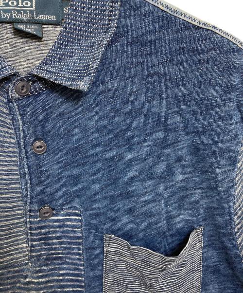 POLO RALPH LAUREN（ポロ・ラルフローレン）POLO RALPH LAUREN (ポロ・ラルフローレン) パッチワークポロシャツ ネイビー サイズ:Sの古着・服飾アイテム