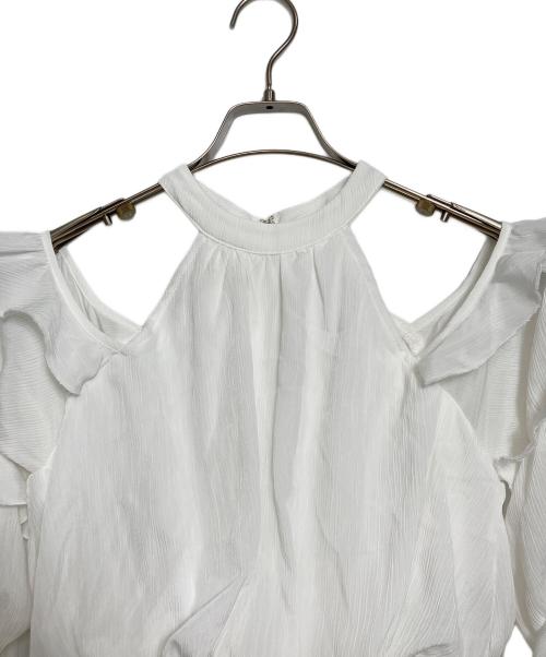 darich（ダーリッチ）Darich (ダーリッチ) ボリュームシフォンミニワンピース ホワイト サイズ:Freeの古着・服飾アイテム