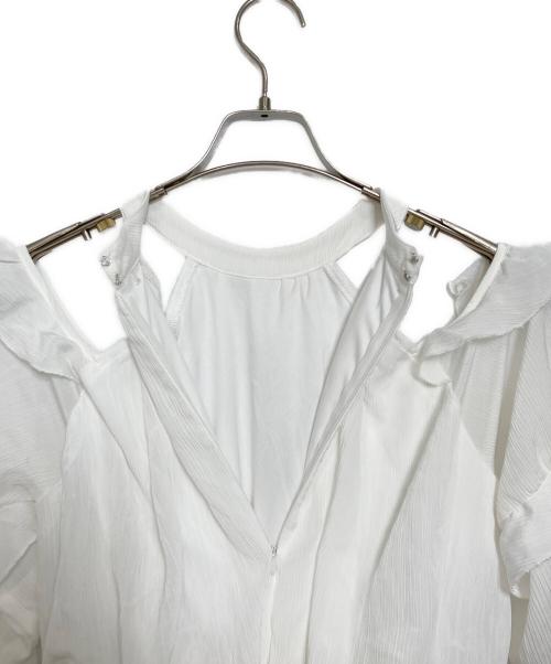 darich（ダーリッチ）Darich (ダーリッチ) ボリュームシフォンミニワンピース ホワイト サイズ:Freeの古着・服飾アイテム