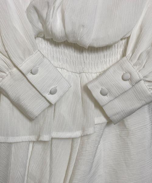 darich（ダーリッチ）Darich (ダーリッチ) ボリュームシフォンミニワンピース ホワイト サイズ:Freeの古着・服飾アイテム