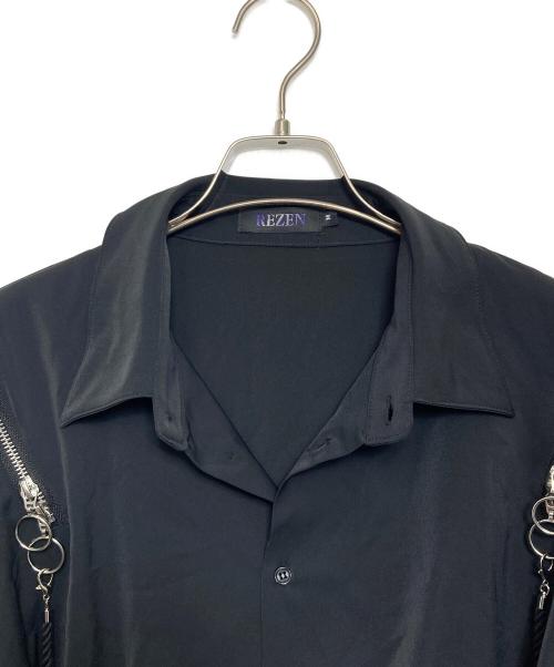 REZEN（リゼン）REZEN (リゼン) 藤×和傘ジップ付和袖シャツ ブラック サイズ:Mの古着・服飾アイテム