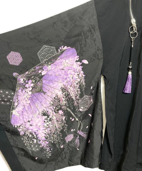 REZEN（リゼン）REZEN (リゼン) 藤×和傘ジップ付和袖シャツ ブラック サイズ:Mの古着・服飾アイテム