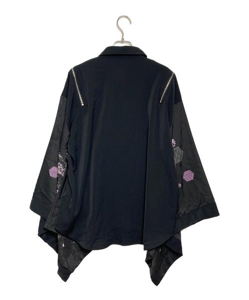 REZEN（リゼン）REZEN (リゼン) 藤×和傘ジップ付和袖シャツ ブラック サイズ:Mの古着・服飾アイテム