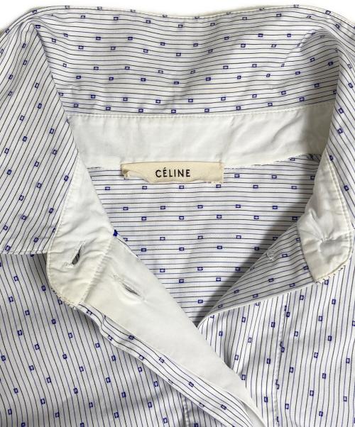 CELINE（セリーヌ）CELINE (セリーヌ) ストライプシャツ ホワイト サイズ:38の古着・服飾アイテム